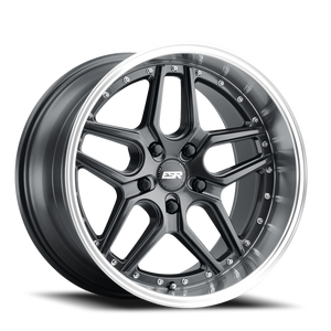 DOORBUSTER PRICING! - Esr Cs15 Wheel 18x10.5 5x120 Gloss Graphite w/ Machined Lip 22mm - FREE T-SHIRT INCLUDED! | 80552022 CS15GR-ML
