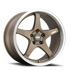 DOORBUSTER PRICING! - Esr Apx5 Wheel 18x9.5 5x100 Matte Bronze w/ Machined Lip 35mm - FREE T-SHIRT INCLUDED! | 89550035 APX5MBRNZ-ML