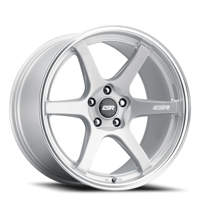 DOORBUSTER PRICING! - Esr Apx6 Wheel 19x8.5 5x114.3 Hyper Silver w/ Machined Lip 30mm - FREE T-SHIRT INCLUDED! | 98551430 APX6HS-ML