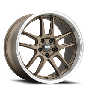 DOORBUSTER PRICING! - Esr Apx8 Wheel 19x11 5x114.3 Matte Bronze w/ Machined Lip 22mm - FREE T-SHIRT INCLUDED! | 91151422 APX8MBRNZ-ML