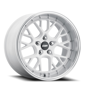 DOORBUSTER PRICING! - Esr Cs11 Wheel 19x9.5 5x110 Gloss White w/ Machined Lip 35mm - FREE T-SHIRT INCLUDED! | 99551435 CS11WHT-ML 5X110