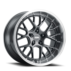 DOORBUSTER PRICING! - Esr Cs11 Wheel 18x10.5 5x108 Gloss Graphite w/ Machined Lip 15mm - FREE T-SHIRT INCLUDED! | 80551415 CS11GR-ML 5X108
