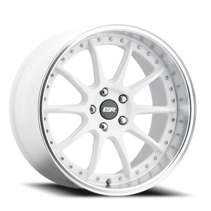 DOORBUSTER PRICING! - Esr Cs12 Wheel 19x9.5 5x112 Gloss White w/ Machined Lip 35mm - FREE T-SHIRT INCLUDED! | 99551435 CS12WHT-ML 5X112