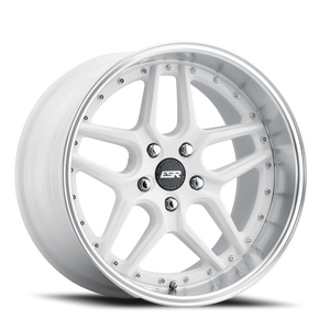 DOORBUSTER PRICING! - Esr Cs15 Wheel 18x9.5 5x108 Gloss White w/ Machined Lip 35mm - FREE T-SHIRT INCLUDED! | 89551435 CS15WHT-ML 5X108