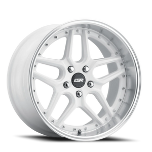 DOORBUSTER PRICING! - Esr Cs15 Wheel 19x9.5 5x115 Gloss White w/ Machined Lip 22mm - FREE T-SHIRT INCLUDED! | 99551422 CS15WHT-ML 5X115