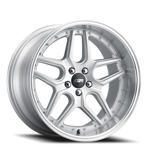 DOORBUSTER PRICING! - Esr Cs15 Wheel 18x10.5 5x100 Hyper Silver w/ Machined Lip 22mm - FREE T-SHIRT INCLUDED! | 80550022 CS15HS-ML
