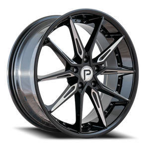 Pinnacle Enzo P218 Wheel 20x8.5 5x114.3 Gloss Black Milled 35mm | P21820855545-35GBML