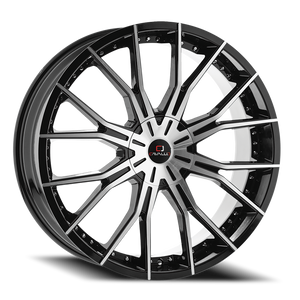 DOORBUSTER PRICING! - Cavallo Clv-36 Wheel 22x8.5 5x112 & 5x114.3 Gloss Black & Machined 38mm | CLV-36228551121143+38BM