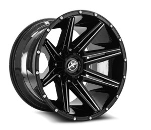 Xf Off-Road Xf-220 Wheels Rims 18x9 6x135 6x5.5 (6x139.7) Gloss Black Milled 0 | XF-220189061351397+0GBML