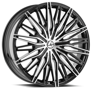 DOORBUSTER PRICING! - Azara Aza-522 Wheel - 22x8.5 5x114.3 & 5x120 Gloss Black & Machined 38mm | AZA-522228551143120+38BM