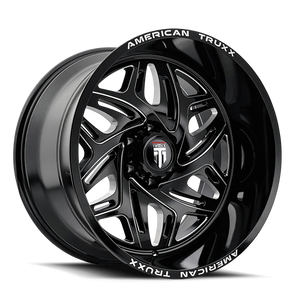 DOORBUSTER PRICING! - American Truxx At1914 Euphoria Wheel 20x9 5x127 Gloss Black Milled 0mm | AT1914-2973BM