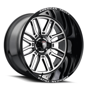 American Truxx At1915 Restless Wheels Rims 22x12 6x135 Gloss Black Milled -44mm | AT1915-22236M