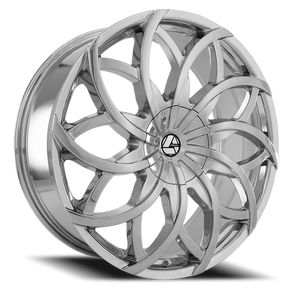 DOORBUSTER PRICING! - Azara Aza-504 Wheel 20x8.5 5x110 & 5x114.3 Chrome 35mm | AZA-504208551101143+35C