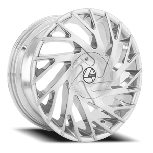 DOORBUSTER PRICING! - Azara Aza-505 Wheel 24x9 5x115 & 5x120 Nano Chrome 35mm | AZA-50524905115120+35NCR