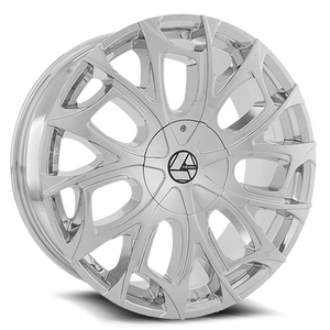 DOORBUSTER PRICING! - Azara Aza-512 Wheel 22x8.5 5x112 & 5x114.3 Chrome 38mm | AZA-512228551121143+38C