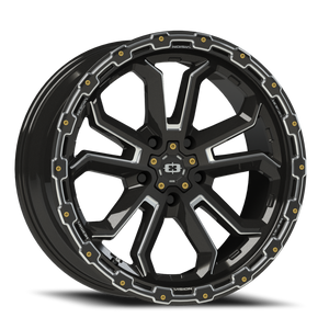 Vision Korupt 405 Wheel 17x9 5x127 Gloss Black Milled Spoke 12mm | 405-7973GBMS12