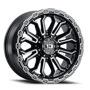 Vision Korupt 405 Wheel 18x9 8x170 Gloss Black Milled Spoke 12mm | 405-8970GBMS12