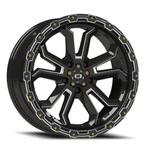 Vision Korupt 405 Wheel 20x9 5x139.7 Gloss Black Milled Spoke 12mm | 405-2985GBMS12