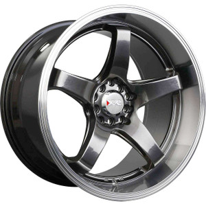 Xxr 555 Wheels Rims 18x8.5 5x100 5x4.5 (5x114.3) Chromium Black Machined Lip 25 | 555885451