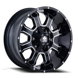 DOORBUSTER PRICING! - Mayhem Fierce Wheel 20x10 6x135 & 6x139.7 Gloss Black Milled -19mm | 8103-2137M