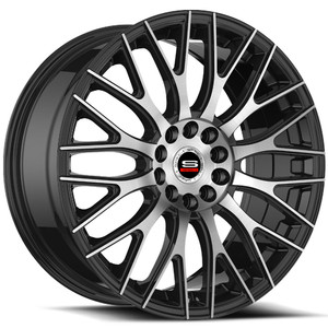 Spec-1® Sp-55 Wheels Rims 17x7.5 5x100 5x4.5 (5x114.3) Gloss Black Machined 42 | SP-5517752342GBM