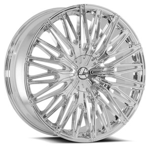 Azara® Aza-522 Wheels Rims 22x8.5 5x4.5 (5x114.3) 5x120 Nano Chrome 38 | AZA-522228551143120+38NCR
