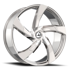 DOORBUSTER PRICING! - Azara Aza-524 Wheel - 22x9.5 5x115 & 5x120 Nano Chrome 15mm | AZA-52422955115120+15NCR