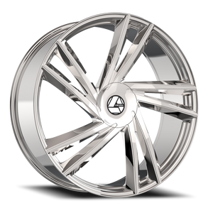 DOORBUSTER PRICING! - Azara Aza-529 Wheel 24x9 6x135 & 6x139.7 Nano Chrome 25mm | AZA-529249061351397+25NCR