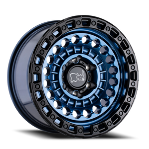 Black Rhino Sentinel Wheel 20x9.5 8x180 Cobalt Blue w/ Black Ring 12mm | 2095STN128180U24