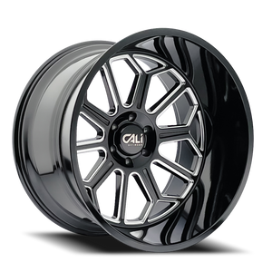 DOORBUSTER PRICING! - Cali Off-Road Auburn Wheel 22x12 8x170 Gloss Black Milled -51mm | 9117-22270BM
