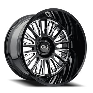 DOORBUSTER PRICING! - Cali Off-Road Vertex Wheel 22x12 6x139.7 Gloss Black Milled -44mm | 9116-22283BM