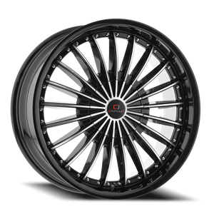 DOORBUSTER PRICING! - Cavallo Clv-32 Wheel 20x8.5 5x108 & 5x114.3 Gloss Black & Machined 35mm | CLV-32208551081143+35BM