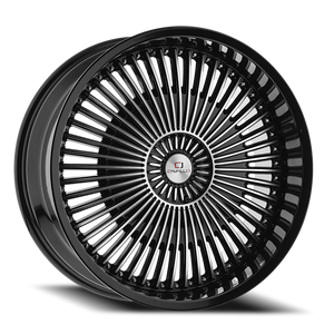 DOORBUSTER PRICING! - Cavallo Clv-41 Wheel 22x8.5 5x112 & 5x114.3 Gloss Black & Machined 38mm | CLV-41228551121143+38BM