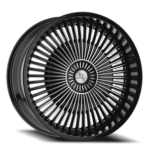 DOORBUSTER PRICING! - Cavallo Clv-41 Wheel 22x8.5 5x114.3 & 5x120 Gloss Black & Machined 38mm | CLV-41228551143120+38BM