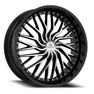 DOORBUSTER PRICING! - Cavallo Clv-43 Wheel 22x8.5 5x114.3 & 5x120 Gloss Black & Machined 38mm | CLV-43228551143120+38BM