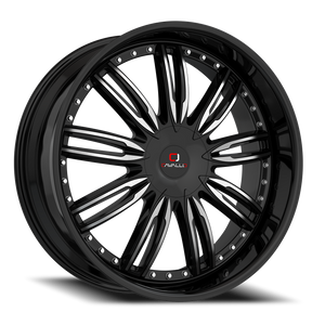 DOORBUSTER PRICING! - Cavallo Clv-54 Wheel 22x9.5 6x135 & 6x139.7 Gloss Black & Machined 25mm | CLV-54229561351397+25BM