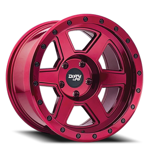 DOORBUSTER PRICING! - Dirty Life Compound Wheel 17x9 6x139.7 Gloss Crimson Candy Red -38mm | 9315-7983R38