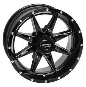 Quadboss® Slicer ATV Wheels Rims 18x7 4x136 - 4x137 Black Machined 0 | 608590