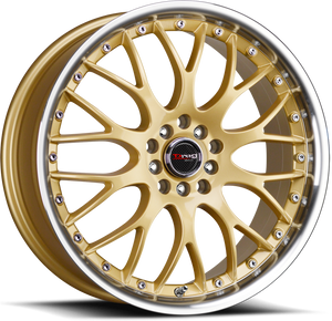 Drag Dr19 Wheel 17x7.5 4x100 & 4x114.3 Gold w/ Machined Lip 42mm | DR191775044273GD