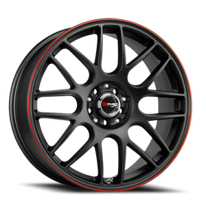 Drag Dr34 Wheel 18x8 5x100 & 5x114.3 Flat Black w/ Red Stripe 35mm | DR34188053573BFR1