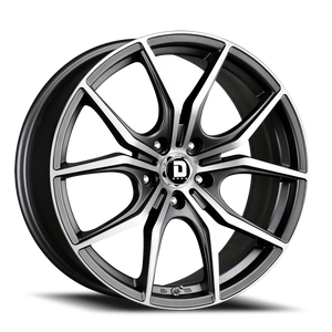 Drag Dr67 Wheel 18x8 5x114.3 Charcoal Gray Machined 35mm | DR67188063573GMFM