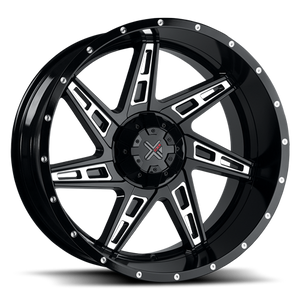 Dx4 Skull Wheel 22x11.5 8x170 Gloss Black Milled -40mm | X72211535-40125GBBM
