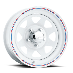DOORBUSTER PRICING! - Us 8-Spoke Wheel 16.5x6.75 8x165.1 Gloss White -2mm | 70-6680