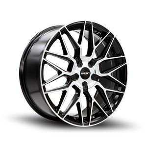 Kalon Blitz 203 Wheels Rims 20x8.5 5x108 5x115 Gloss Black Machined 38mm | 203AB-2085CG38