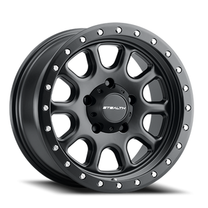 DOORBUSTER PRICING! - Us Aluminum D Window w/ Simulated Beadlock Wheel 17x8.5 5x139.7 Matte Black 0mm | 771-88555BL
