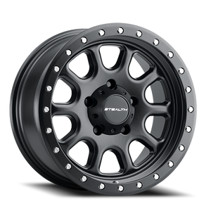 DOORBUSTER PRICING! - Us Aluminum D Window w/ Simulated Beadlock Wheel 17x8.5 6x135 Matte Black 0mm | 771-88565BL