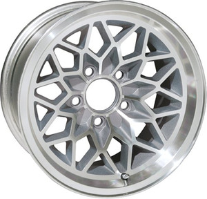 US Wheel® Alum Snowflake 350 Wheels Rims 15x8 5x4.75 (5x120.65) Silver Machined 16 | 350-5834S