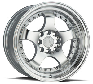 Aodhan Ah03 Wheels Rims 15x8 4x100 4x114.3 Silver W/ Machined Face 20mm | AH0315804100114320SMF