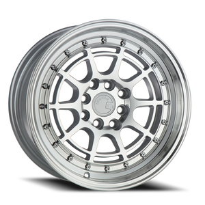 Aodhan Ah04 Wheel 16x8 4x100 & 4x114.3 Silver w/ Machined Face 15mm - FREE T-SHIRT INCLUDED! | AH0416804100114315SML