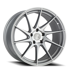 Aodhan Ah09 Wheel 18x8.5 5x114.3 Gloss Silver Machined Face 35mm - FREE T-SHIRT INCLUDED! | AH91885511435SMF_P